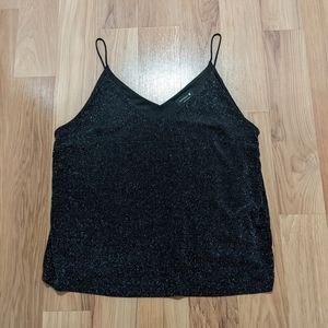 3/25 Sparkly Flowy V-neck Tank Top